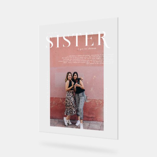 Zeitschriftenabdeckung | Geschenk für das Sisters- Acrylschild (Winkel)