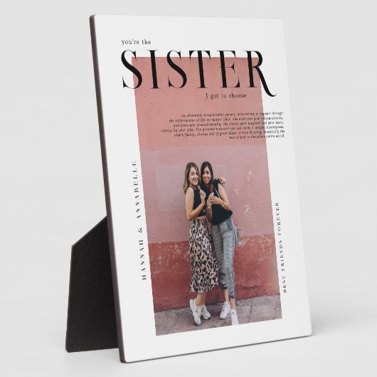 Zeitschriftenabdeckung | Geschenk für Schwestern F Fotoplatte (Seite)