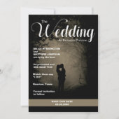 Zeitschriftenabdeckung | Save the Date Hochzeit Einladung (Vorderseite)