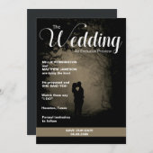 Zeitschriftenabdeckung | Save the Date Hochzeit Einladung (Vorne/Hinten)