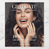 Zeitschriftenabschlussfeier Foto Weinetikett (Einzelnes Label)