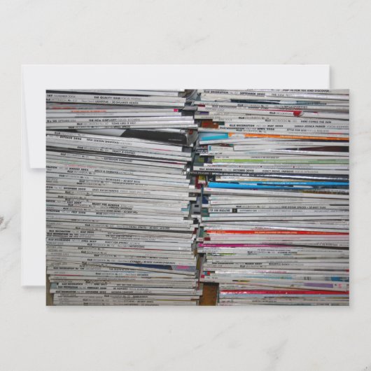 Zeitschriftenstapel - Einladung (Vorderseite)