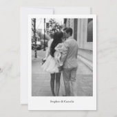 Zeitschriftenzeitschrift Hochzeit retten Datum Einladung (Rückseite)