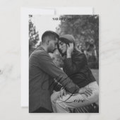 Zeitschriftenzeitschrift Hochzeit retten Datum Einladung (Rückseite)