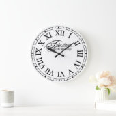 Zeitsparte Retro Große Wanduhr (Zuhause)