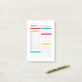 Zeitsperrplanblatt Post-it Klebezettel (Auf Schreibtisch)