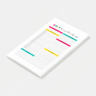 Zeitsperrplanblatt Post-it Klebezettel