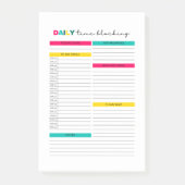 Zeitsperrplanblatt Post-it Klebezettel (Vorderseite)