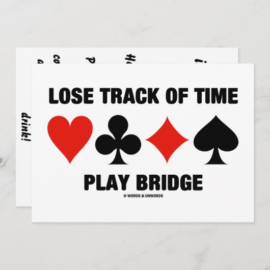 Zeitspielbrücke (Anzug) Einladung (Vorne/Hinten)