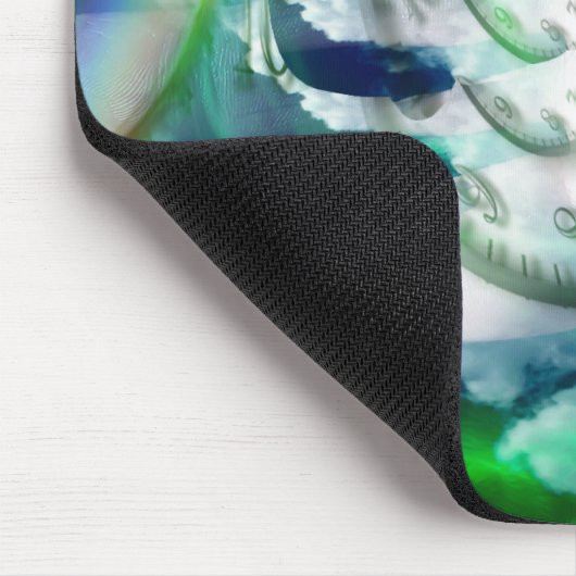 Zeitspirale in der Hand des Menschen Mousepad (Ecke)