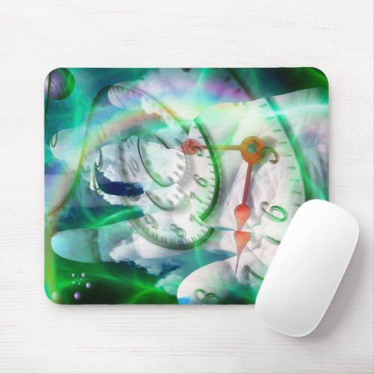 Zeitspirale in der Hand des Menschen Mousepad (Mit Mouse)