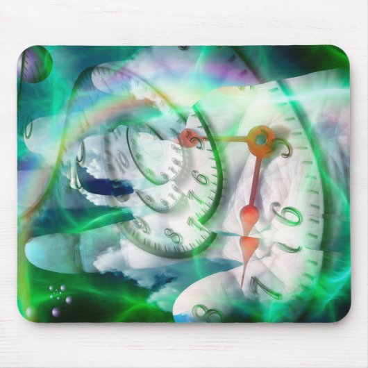 Zeitspirale in der Hand des Menschen Mousepad (Vorne)