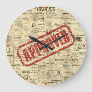 Zeitstempel: Vintage Approved-Uhr Große Wanduhr