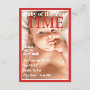 ZEITSTILLDECKUNG BABY ANNOCEMENT EINLADUNG