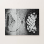 Zeitstundenfenster Stift zeichnend surreale Kunst Puzzle (Horizontal)