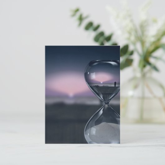 Zeitüberschreitung Postkarte (Stehend Vorderseite)