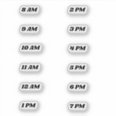 Zeitüberwachung für die Wasseraufnahme Aufkleber (Vorderseite)