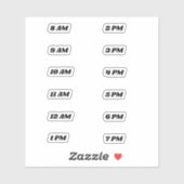 Zeitüberwachung für die Wasseraufnahme Aufkleber (Blatt)