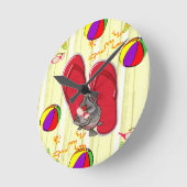 Zeituhr für Beach House Runde Wanduhr (Winkel)