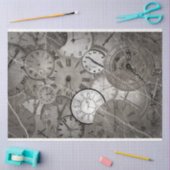 Zeituhren Collage 3 Dekoupage Tissue Seidenpapier (Basteln)