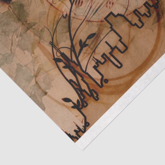 Zeituhren Collagen City Decoupage Tissue Paper Seidenpapier (Ausschnitt)