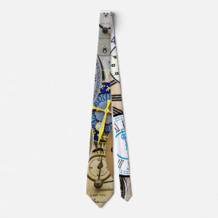 Zeituhren und Uhren Necktie Krawatte