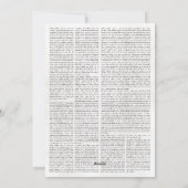 Zeitung 21. Geburtstag Einladung mit Programm (Rückseite)