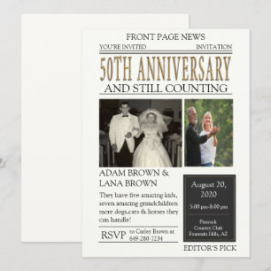 Zeitung 50. Jubiläumsfeier Einladung
