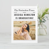 Zeitung Abschluss Einzigartigkeit 2025 Einladung (Stehend Vorderseite)