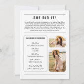 Zeitung Abschluss Einzigartigkeit 2025 Einladung (Rückseite)