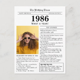 Zeitung als Partygeschenk 1986  Postkarte