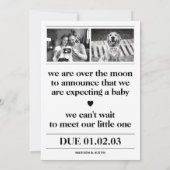 Zeitung Baby Announcement Pregnancy Reveal Ankündigung (Rückseite)