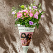 Zeitung Blume Wrap Foto Trauzeugin Geschenkpapier
