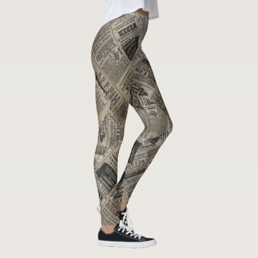 Zeitung - braun leggings (Rechts)
