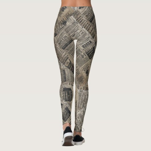 Zeitung - braun leggings (Rückseite)