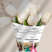 Zeitung Bridesmaid Bouquet Vorschlag Retro Geschenkpapier