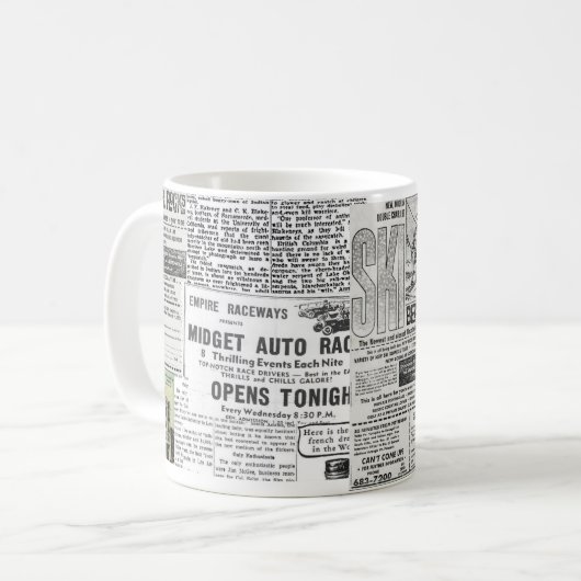 Zeitung collage1, Zeitung collage1 Kaffeetasse (Vorderseite Links)