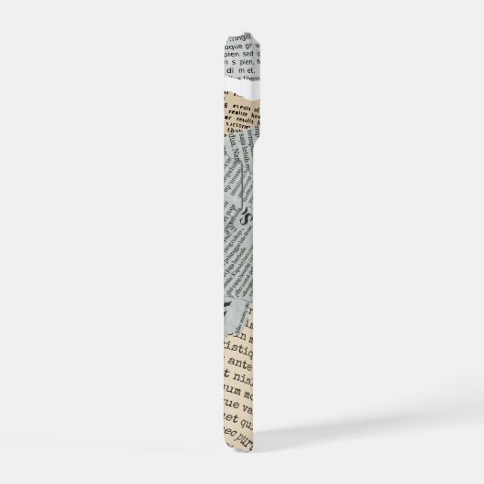 Zeitung Collage Phone Case iPhone 15 Hülle (Rechte Seite)