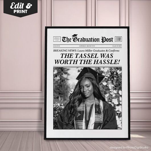 Zeitung des benutzerdefinierten Abschlusses, Chic  Poster