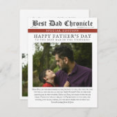 Zeitung Einzigartig 2 Foto Glückwunschkarte des Va (Vorne/Hinten)