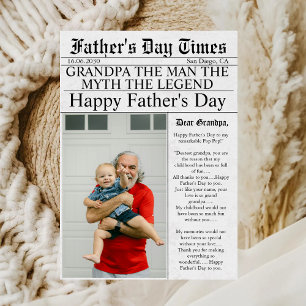 Zeitung Einzigartig Lustig Foto Vatertag Opa Karte