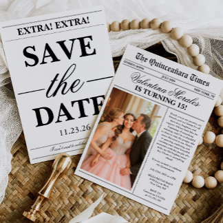 Zeitung Einzigartig Lustiges Foto Quinceanera Einladung
