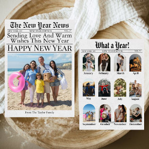 Zeitung Einzigartig Spaß Was Für Ein Jahr Neujahr Feiertagskarte