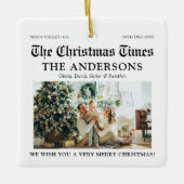 Zeitung Einzigartig Was für ein Jahr Foto Weihnach Keramikornament (Vorderseite)