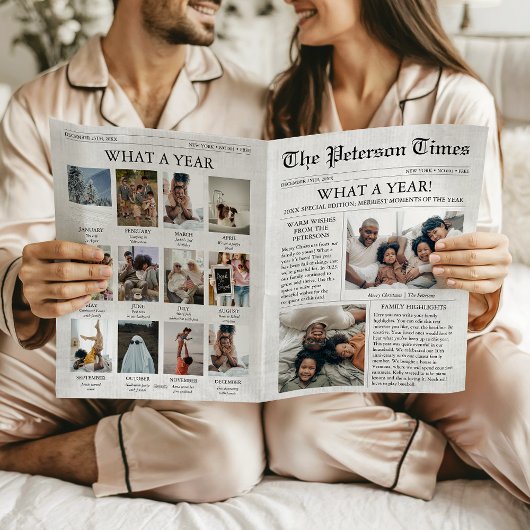 Zeitung Einzigartige Weihnachtskarte Was für ein J Karte