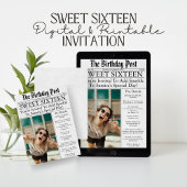 Zeitung Einzigartiger Spaß 16 . Geburtstag Geburts Einladung