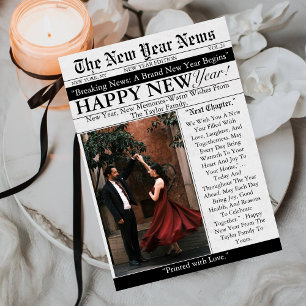 Zeitung Einzigartiger Spaß Foto 2027 Frohes Neues Feiertagskarte