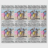 Zeitung Einzigartiger Spaß Foto glücklich Neues Ja Geschenkpapier (Flach)