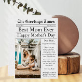 Zeitung Einzigartiger Spaß Foto Glücklicher Mutter Karte