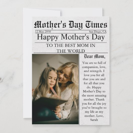 Zeitung Einzigartiger Spaß Foto Glückwunschkarte M Karte (Vorderseite)